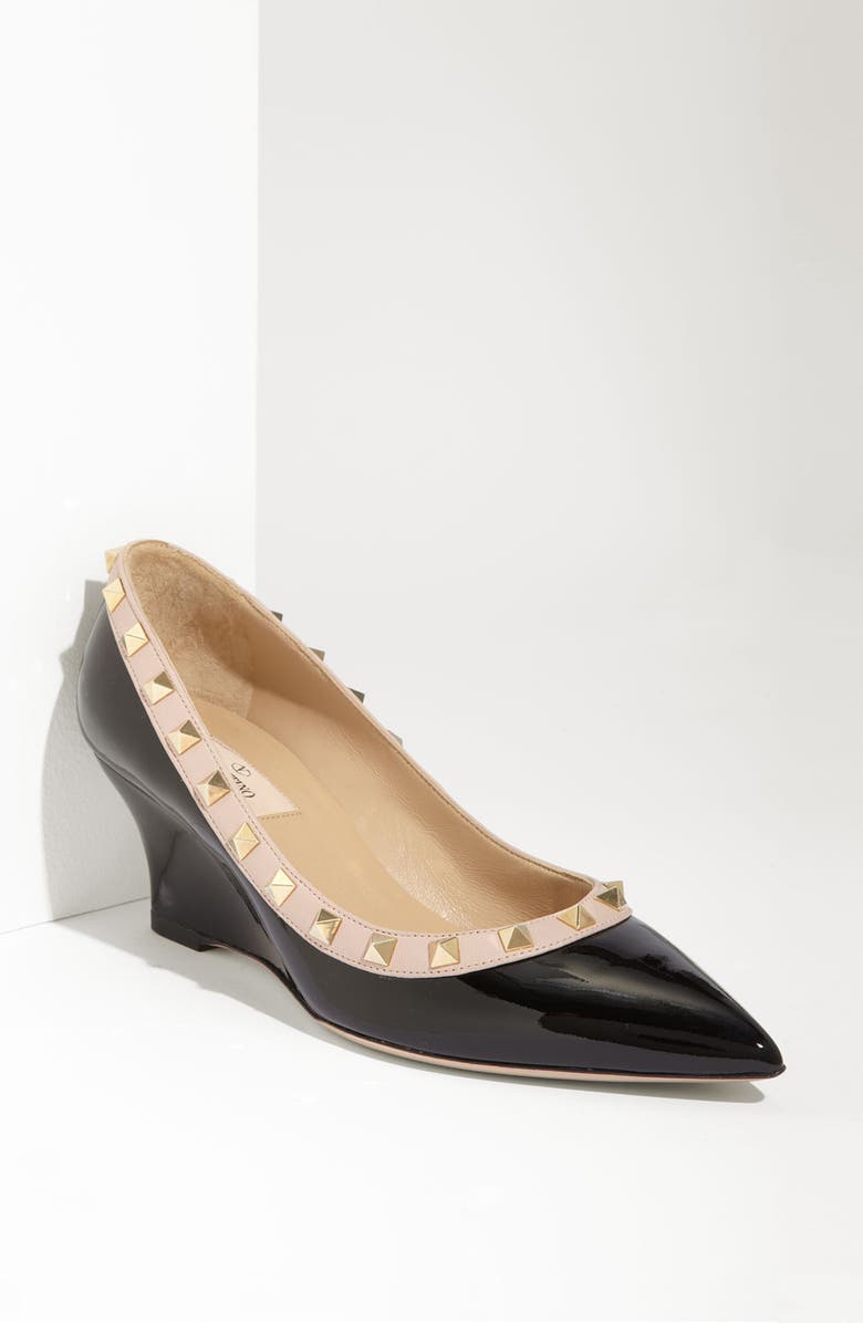 Valentino Garavani Valentino 'Rockstud' Wedge, Main, color,