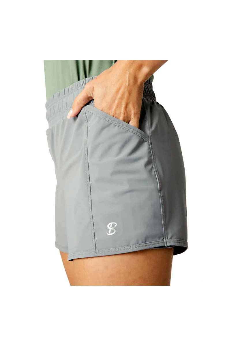 Sofibella Athletic Womens Tennis Shorts, Alternate, color, Stone