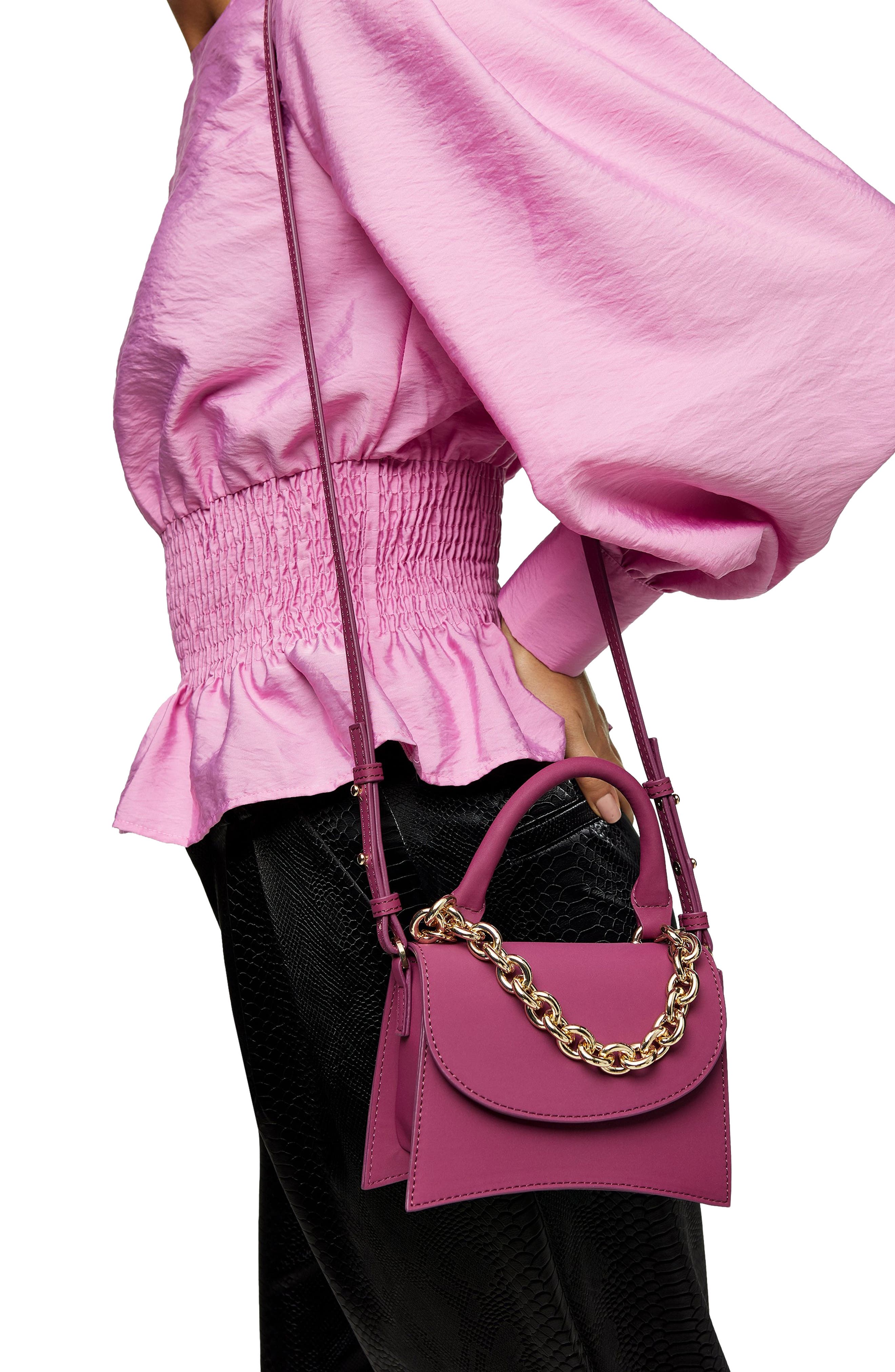 Topshop Mini Chain Crossbody Bag, Alternate, color, 