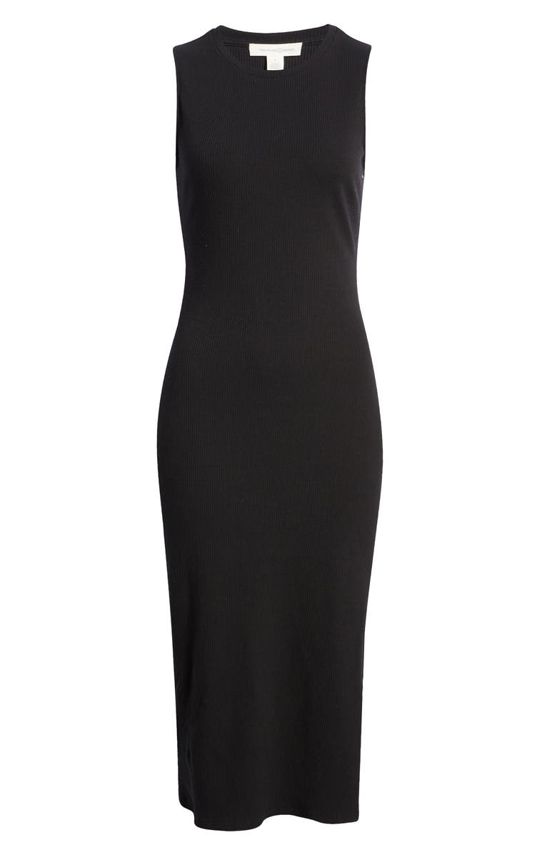 Treasure & Bond Rib Cutout Cotton Stretch Midi Dress, Alternate, color,