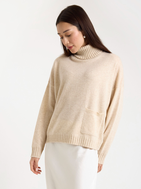 Pippin Roll Neck  100% Cashmere Sweater
