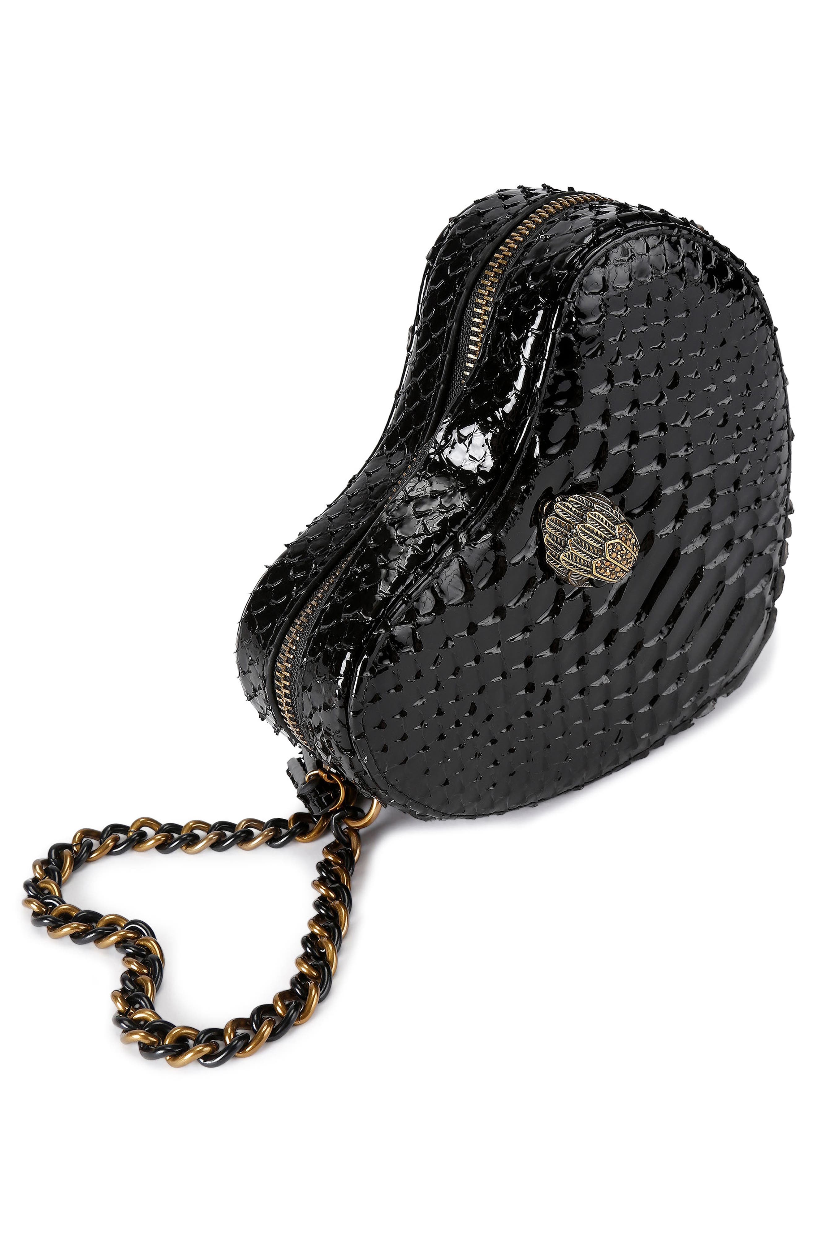 Kurt Geiger London Kensington Heart Crossbody Bag, Alternate, color, Black