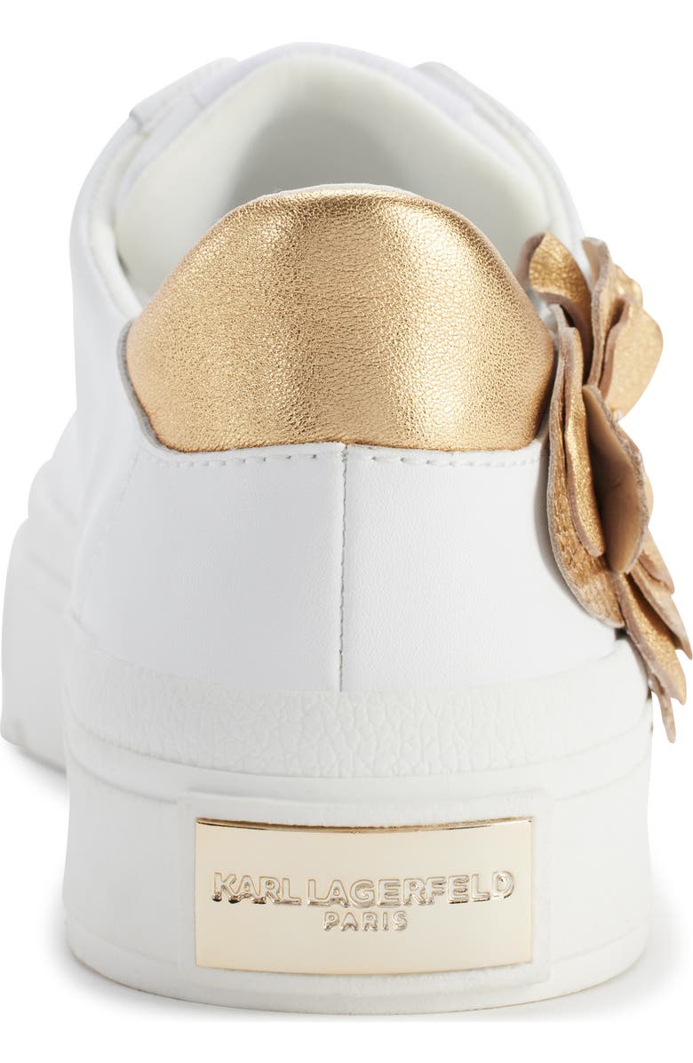 KARL LAGERFELD PARIS Georgia Sneaker, Alternate, color, Bright White/ Gold