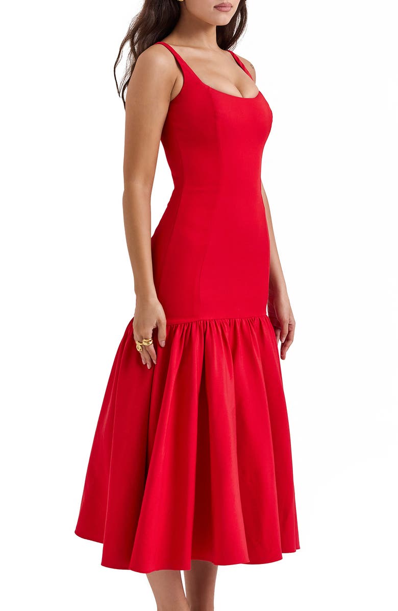 HOUSE OF CB Amore Midi Dress, Alternate, color, Scarlet