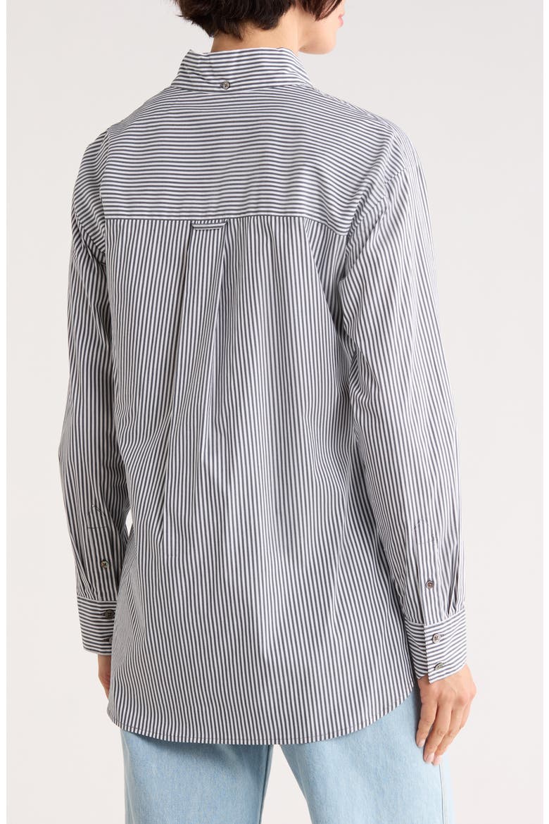 Llyod Cotton Blend Shirt, Alternate, color, CHARCOAL/ WHITE