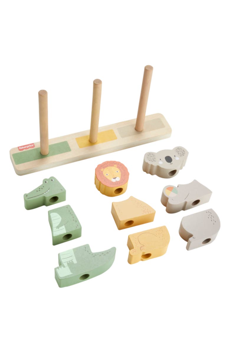 FISHER PRICE Stack N Sort Animals Wooden Play Set, Alternate, color, 
