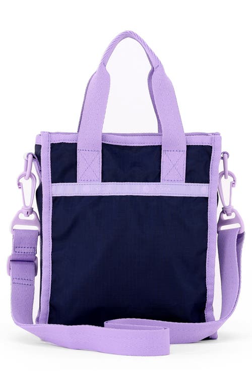 Lesportsac Top Mini Tote In Navy/lavender L