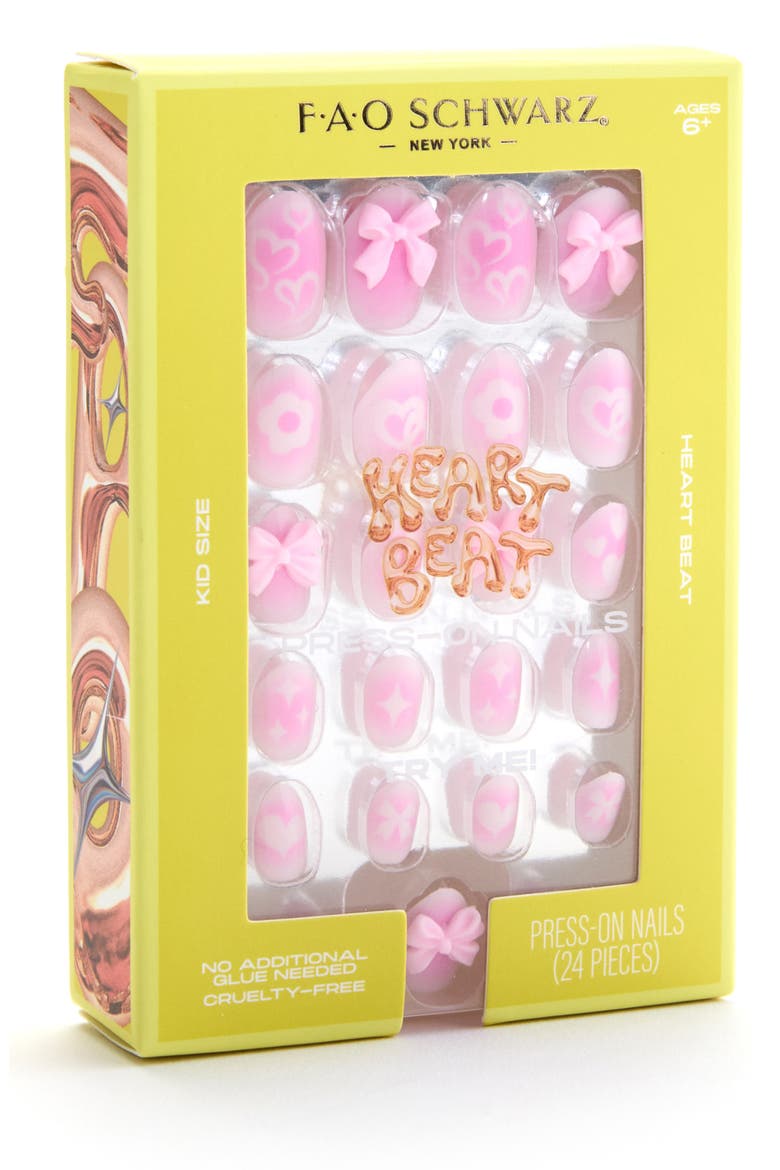 Kids' Heart Beat 24-Piece Press-On Nails, Alternate, color, OPEN MISCELLANEOUS