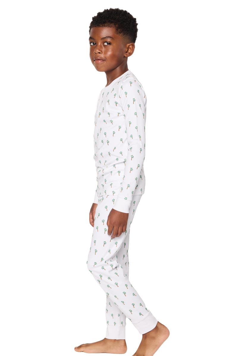 Petite Plume Kids' Print Fitted Pima Cotton Pajamas, Alternate, color,