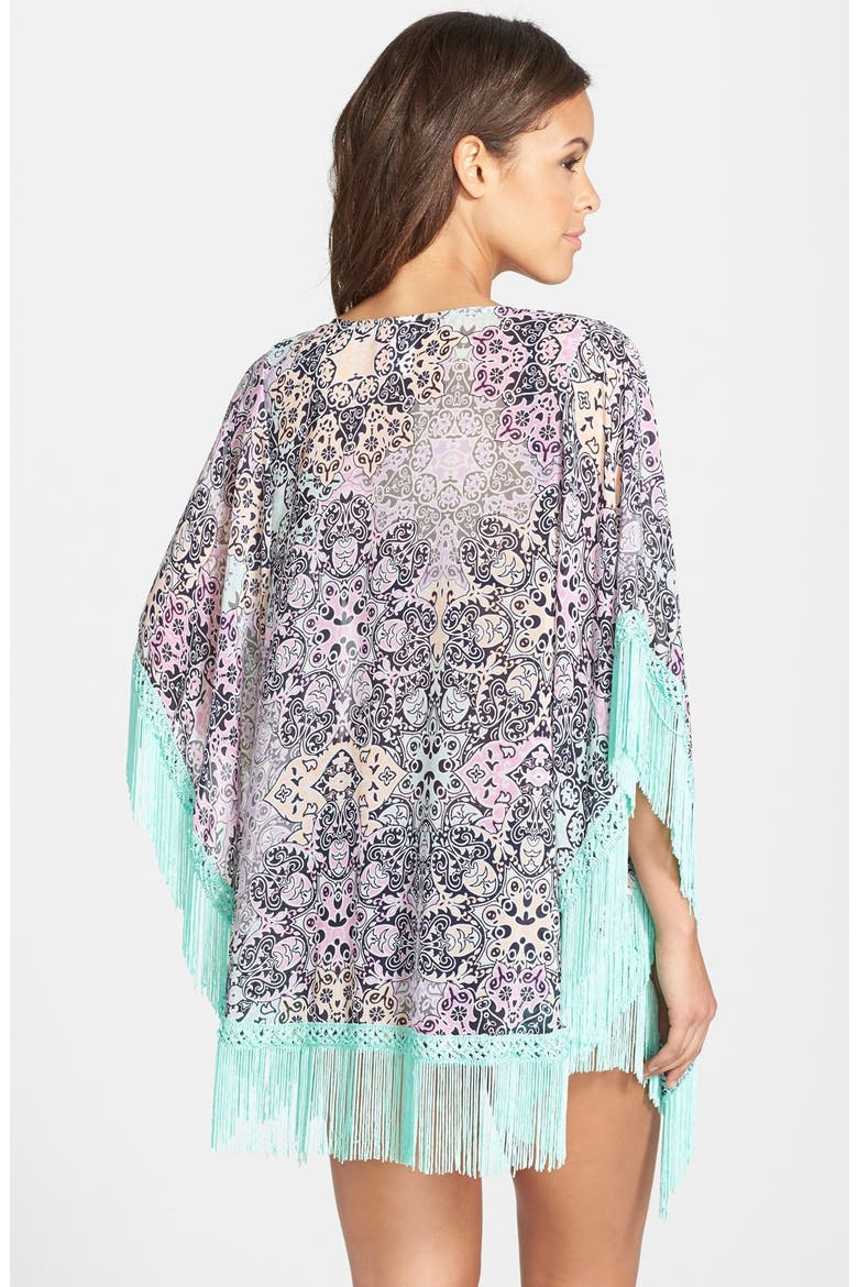 'Smock This Way' Print Kimono, Alternate, color, MULTI