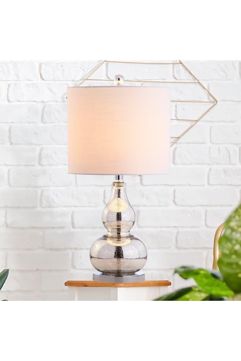 Anya Mini Glass Table Lamp, Alternate, color, Mercury Silver