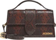 Jacquemus Le Grand Bambino Snakeskin Embossed Leather Shoulder Bag