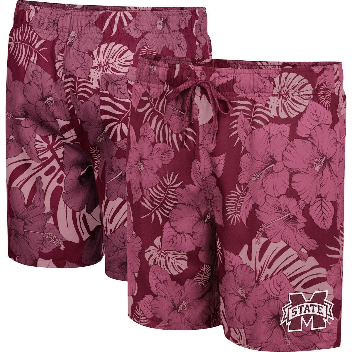 Men's Colosseum Maroon Mississippi State Bulldogs The Dude Swim Shorts ...