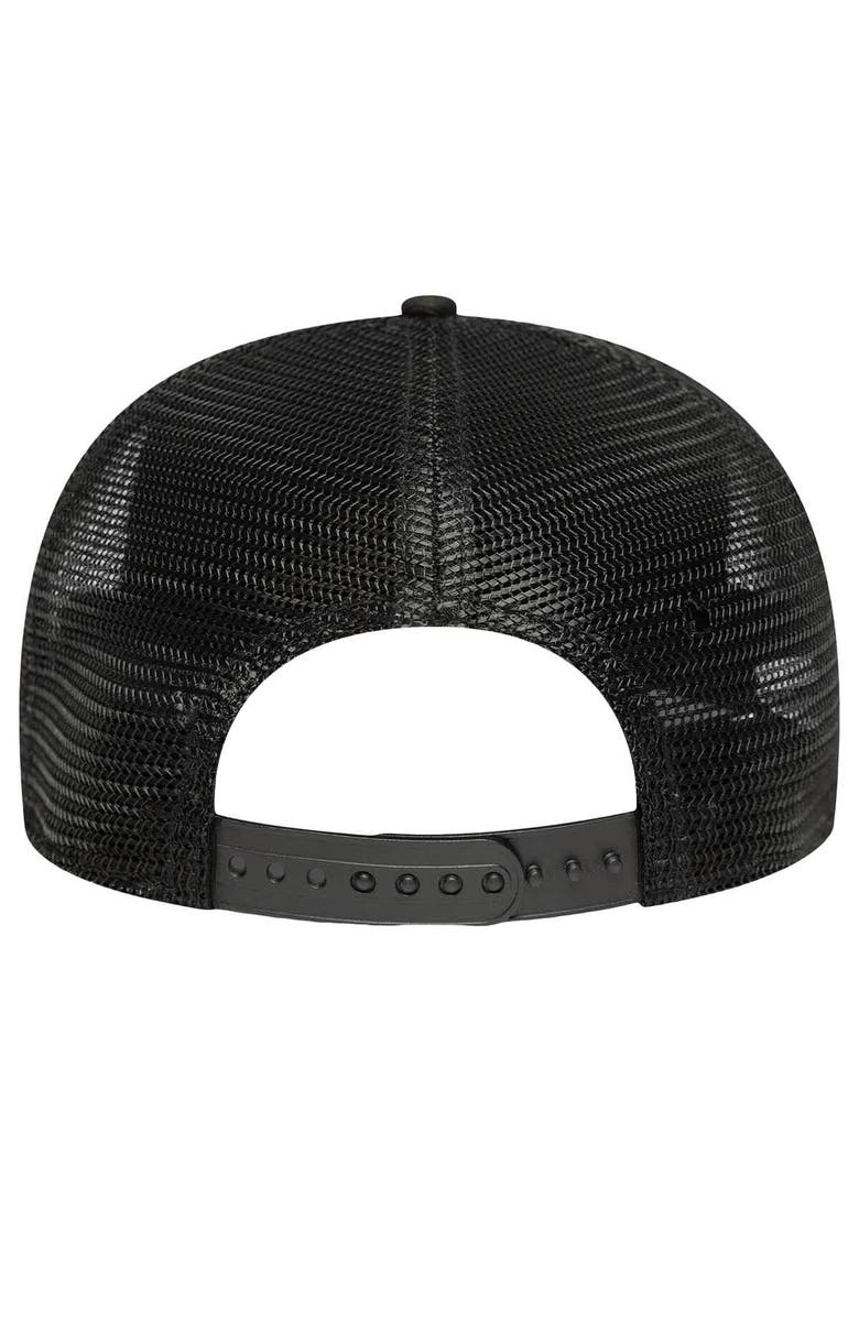 New Era Men's New Era Black Las Vegas Raiders Main Trucker 9SEVENTY Stretch-Snap Hat, Alternate, color, 