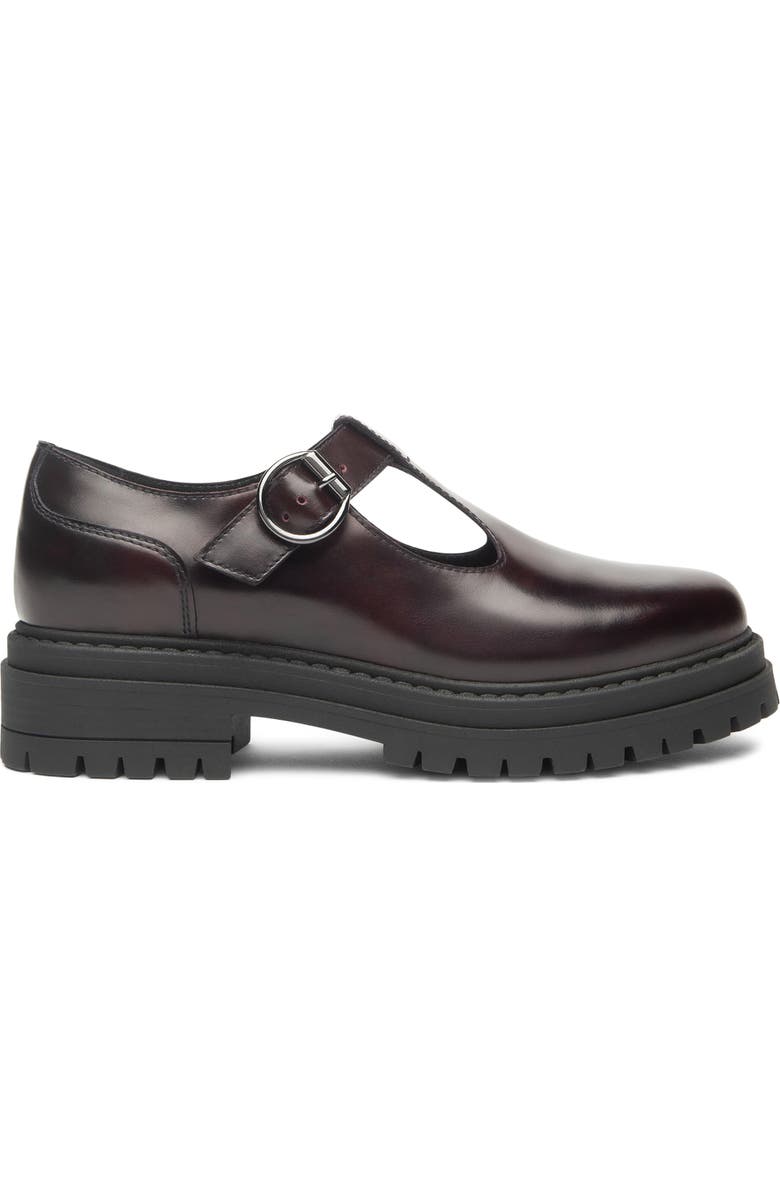 NeroGiardini Lug Sole Mary Jane Flat, Alternate, color, Bordeaux