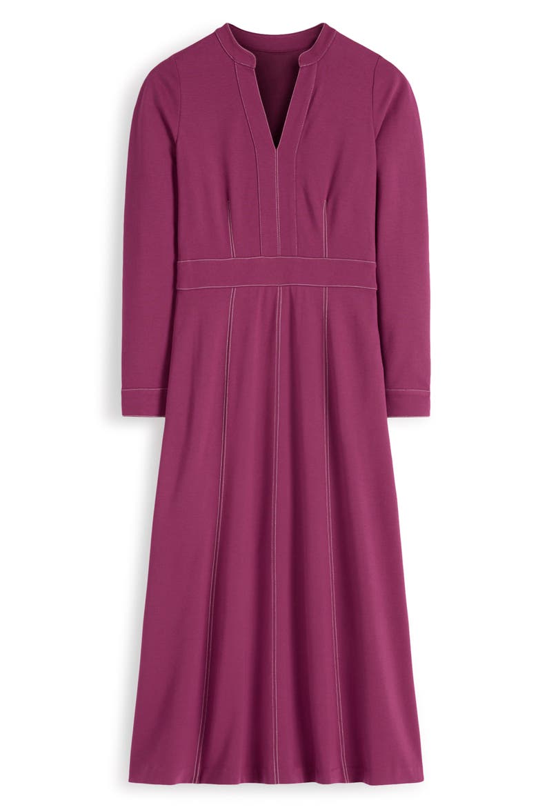 Alex Long Sleeve Ponte Midi Dress, Alternate, color, RASPBERRY COULIS