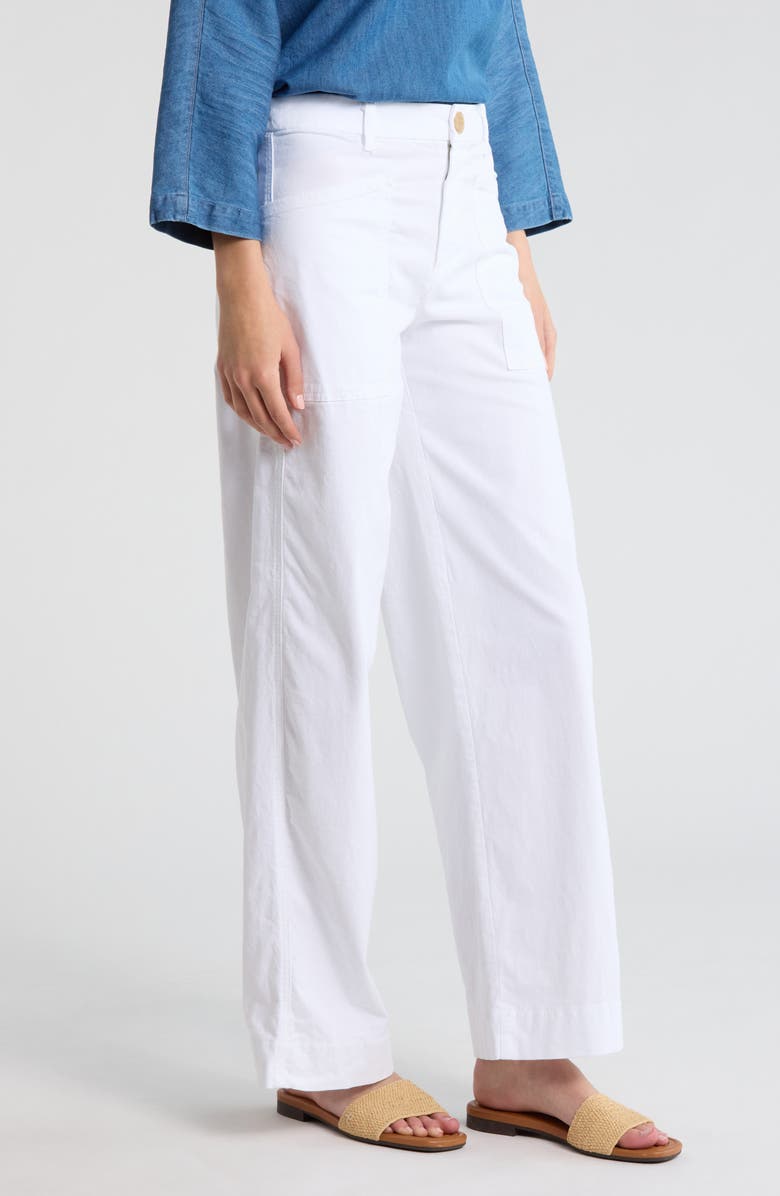 Frank & Eileen Limerick Mid Rise Wrap Pocket Pants, Alternate, color, White