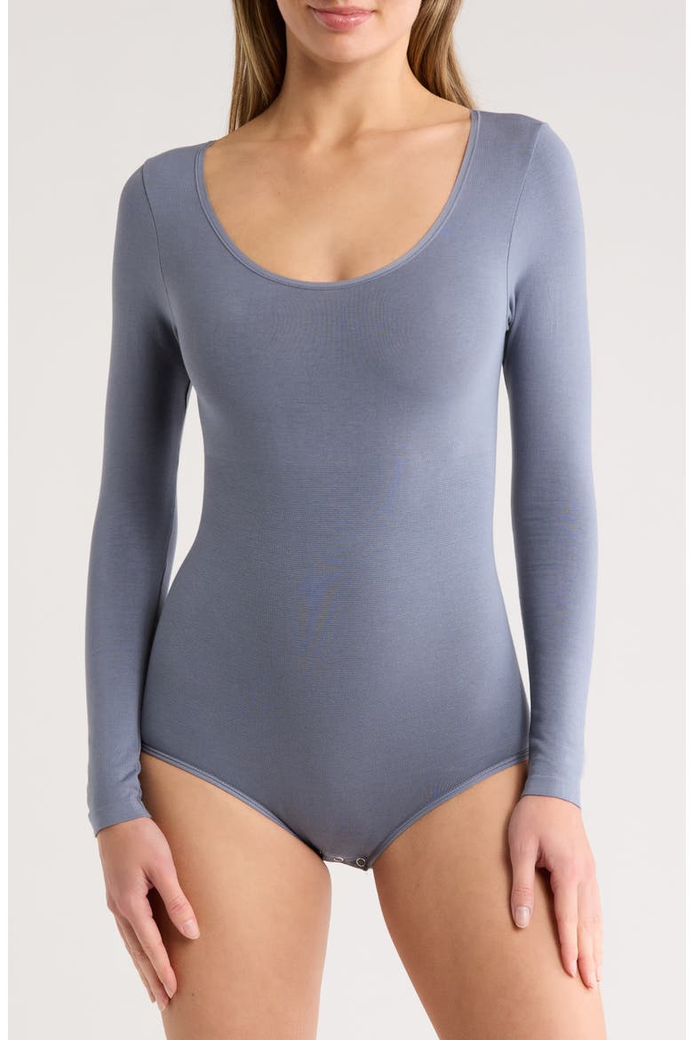 Long Sleeve Bodysuit, Main, color, FOLKSTONE GREY