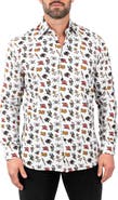 Maceoo Fibonacci Tattoo Contemporary Fit Button-Up Shirt