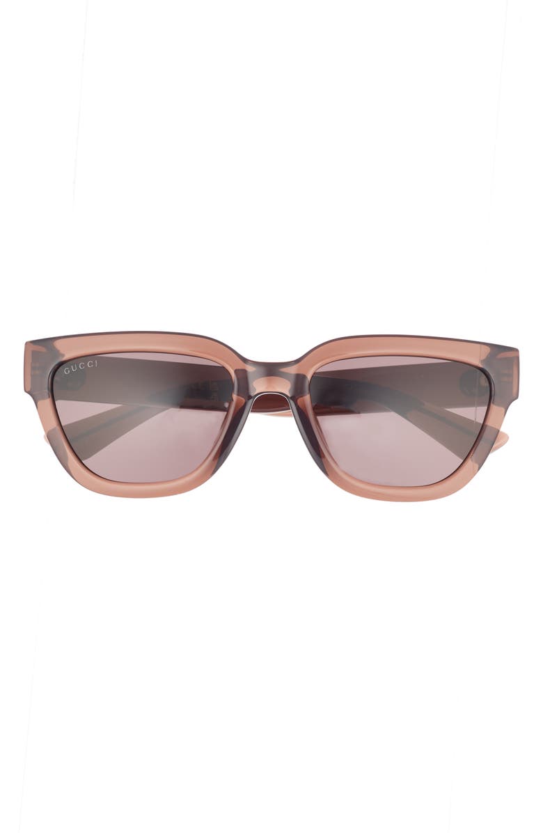 Gucci 54mm Cat Eye Sunglasses, Main, color, Brown Brown Violet