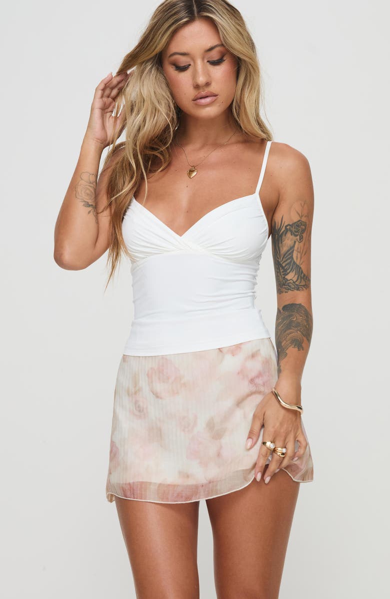 Princess Polly Bernarli Floral Miniskirt, Alternate, color, Pink