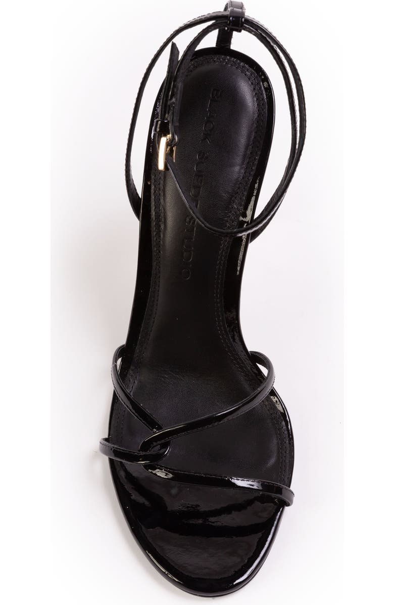 BLACK SUEDE STUDIO Miley 100 Patent Sandal, Alternate, color, Black Patent Leather