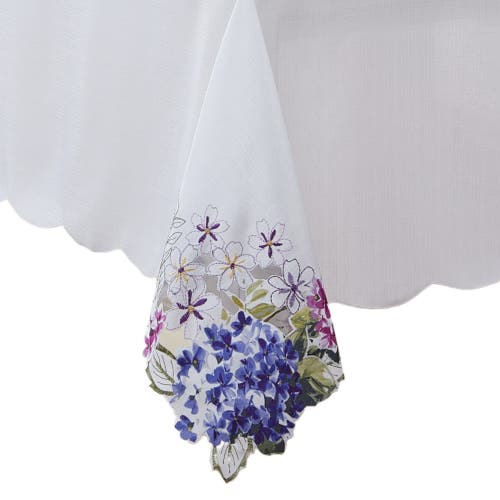 Threadmade Spring Hydrangea Cutwork Tablecloth In Multi