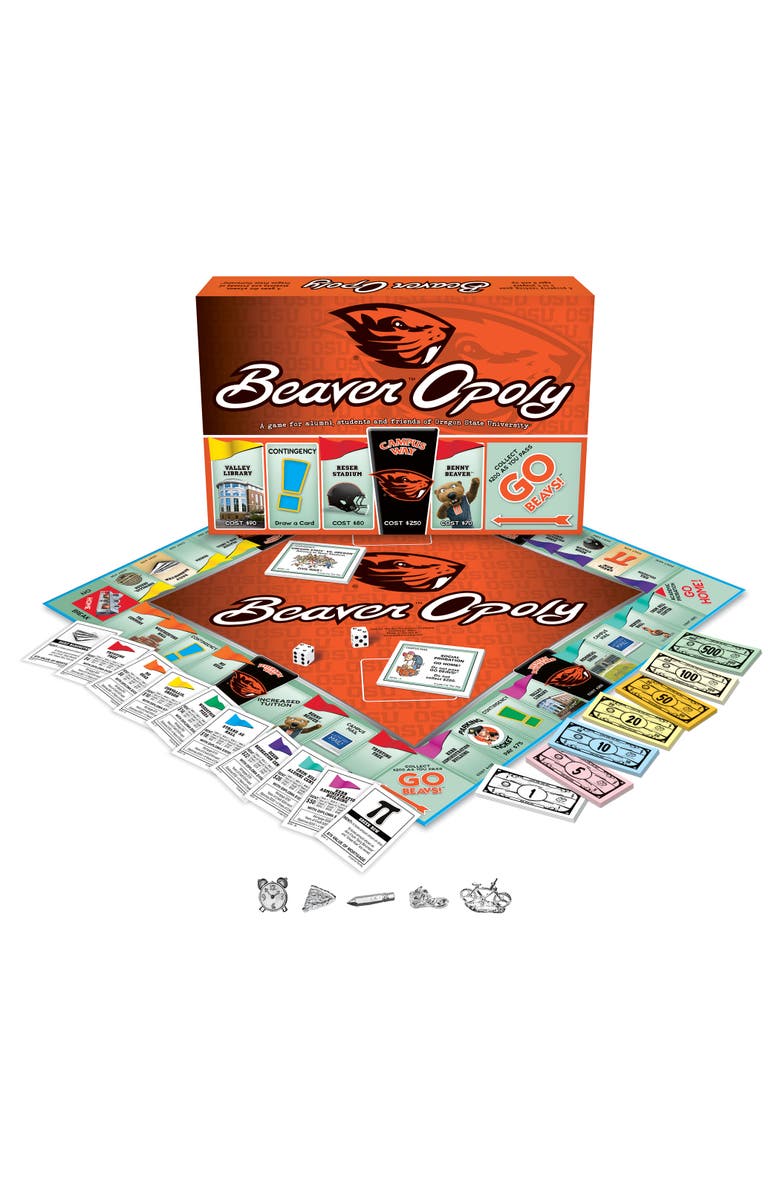 Late for the Sky Oregon State University Beaveropoly Monopoly Board Game, Main, color, Multicolored