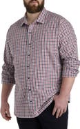 Synrgy by DXL Big & Tall Dobby Plaid Sport Shirt