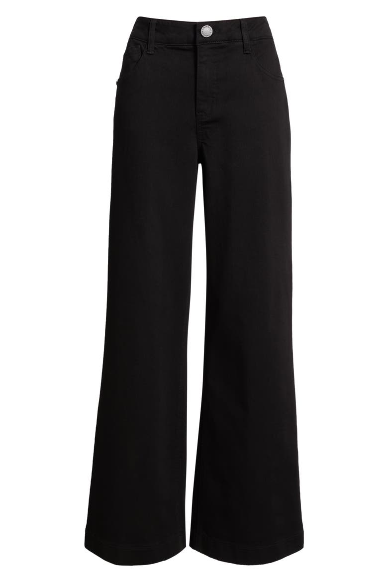 Sam High Waist Wide Leg Jeans, Alternate, color, BLACK