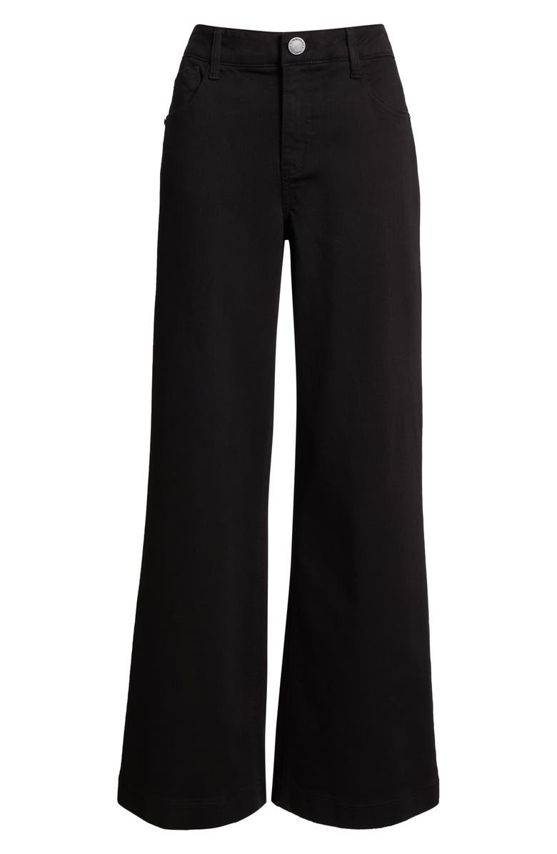 Wit & Wisdom Sam 'Ab'Solution High Waist Wide Leg Jeans, Alternate, color, Black