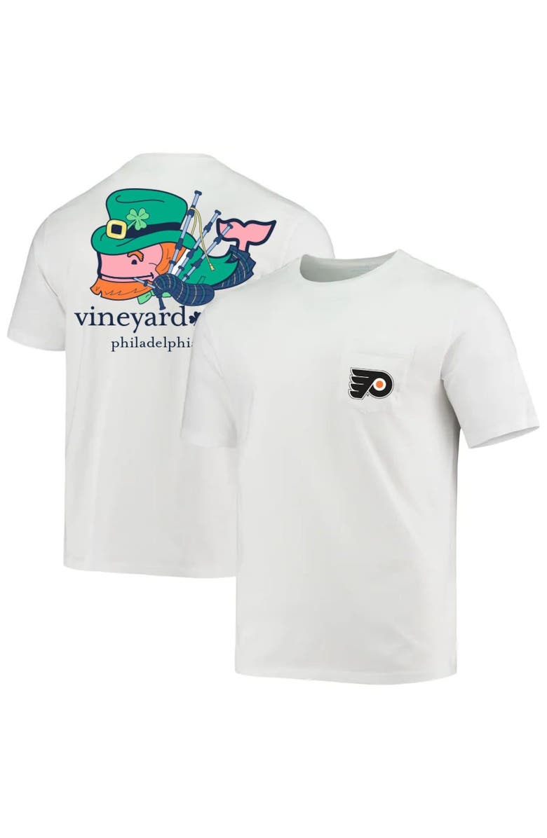 vineyard vines Men's Vineyard Vines White Philadelphia Flyers St. Patrick's Day T-Shirt, Main, color,