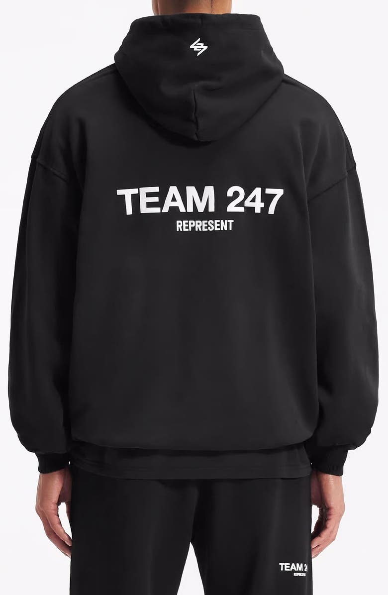 Represent Team 247 Oversize Graphic Hoodie, Alternate, color, Jet Black