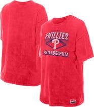 New Era Women's New Era  Red Philadelphia Phillies Mineral Wash Oversized T-Shirt