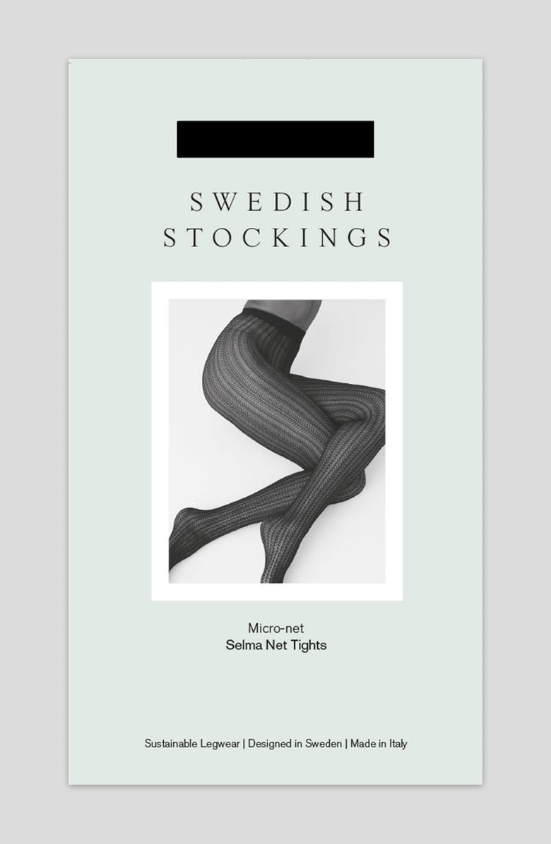 Swedish Stockings Semla Fishnet Tights, Alternate, color, Black