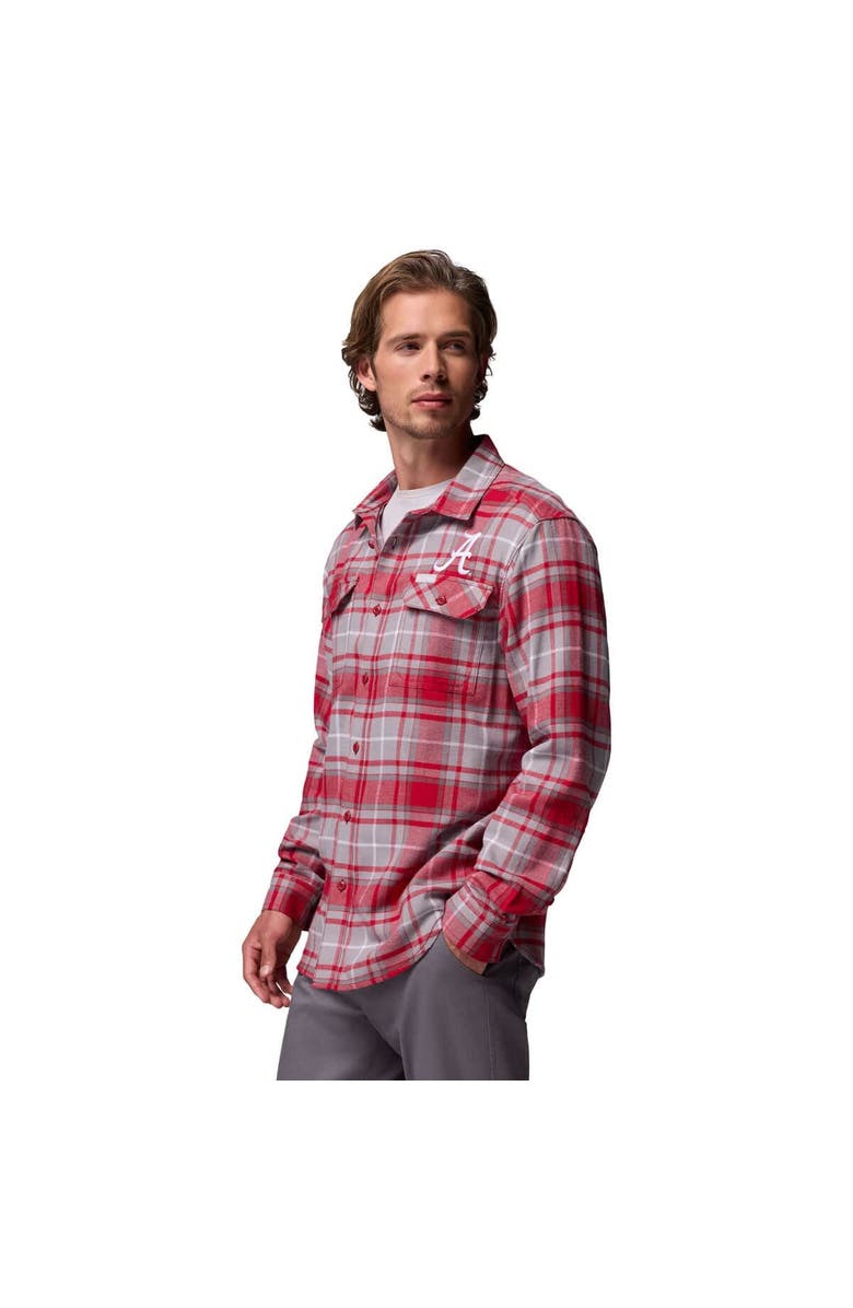 Columbia Men's Columbia  Crimson Alabama Crimson Tide Flare Gun Omni-Wick Flannel Long Sleeve Button-Up Shirt, Alternate, color, 
