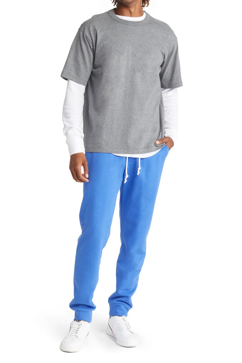 Solid Cotton Crewneck T-Shirt, Alternate, color, GREY DARK HEATHER