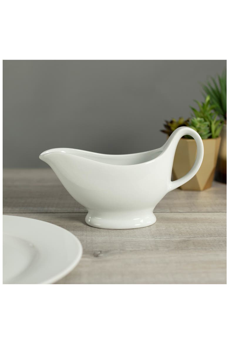 Porcelain Sauce Boat, Alternate, color, WHITE
