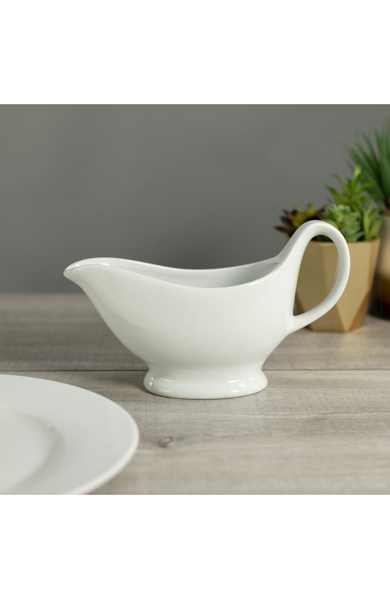BIA Cordon Bleu Porcelain Sauce Boat, Alternate, color, White