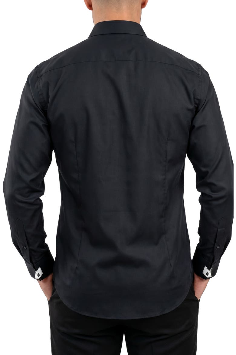 Fibonacci Contemporary Fit Button-Up Shirt, Alternate, color, BLACK