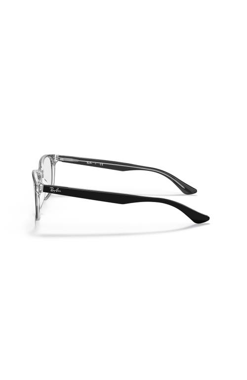 Ray Ban Ray-ban 56mm Square Optical Glasses In Black