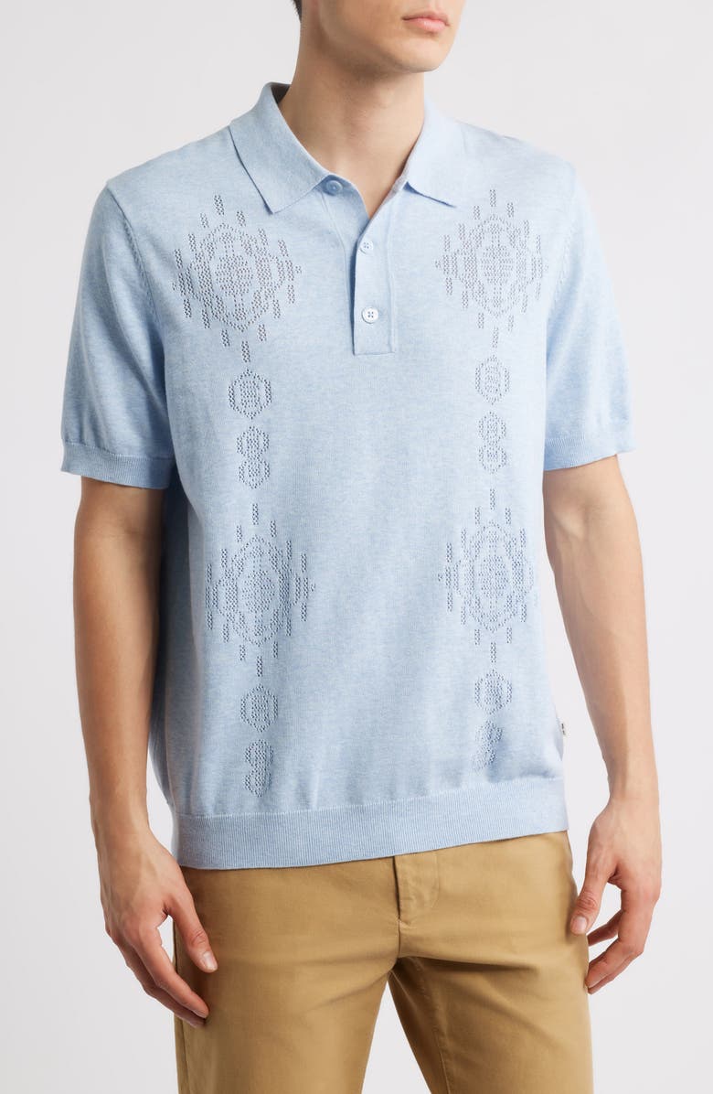 NN07 Thor 6686 Short Sleeve Polo, Main, color, Cerulean