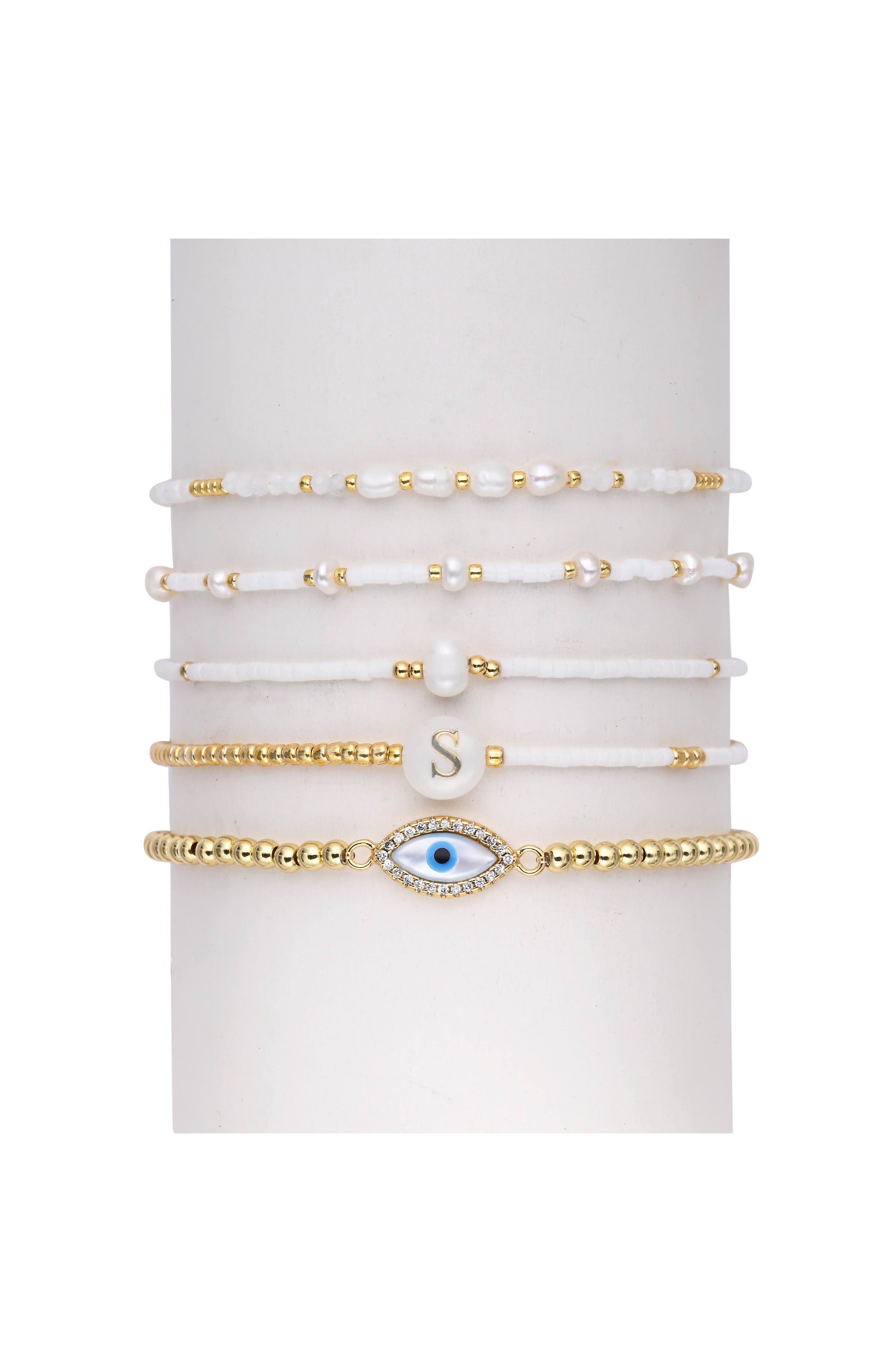 EYE CANDY LOS ANGELES Aojo Set of 5 Beaded Bracelets