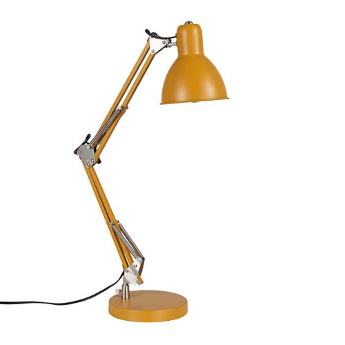 Storied Home 25-watt Sunbeam Articulated Metal Table Lamp In Gold