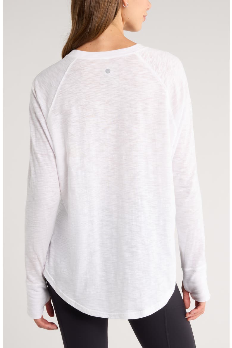 Relaxed Washed 2.0 Long Sleeve Slub Tee, Alternate, color, WHITE