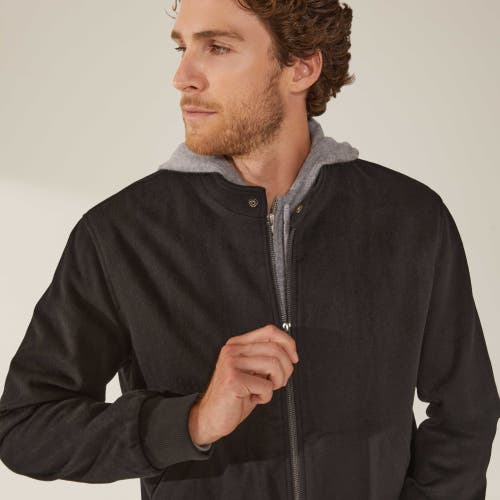 Italic Chase Cashmere-wool Bomber Jacket In Black