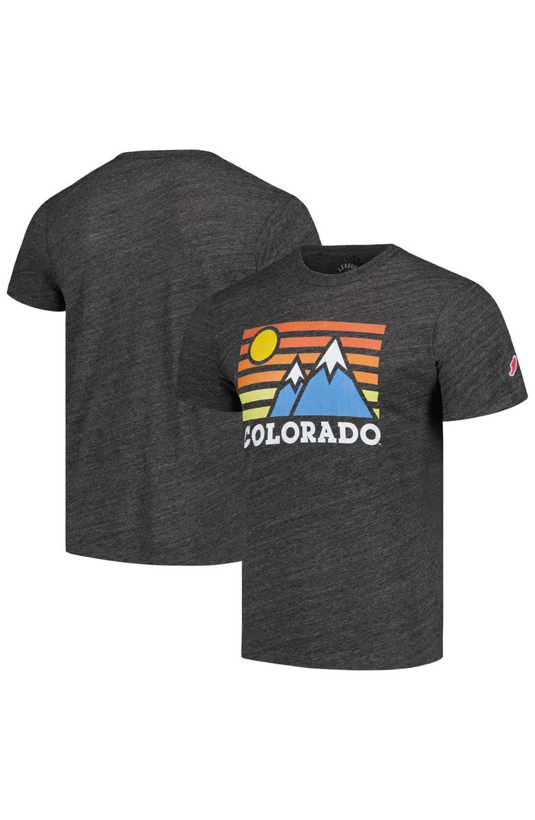 LEAGUE COLLEGIATE WEAR Men's League Collegiate Wear Heather Charcoal Colorado Buffaloes Hyper Local Victory Falls Tri-Blend T-Shirt, Main, color, Heather Charcoal