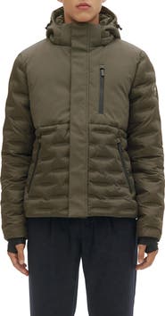 Noize Dawson Mixed Media Hooded Puffer Jacket