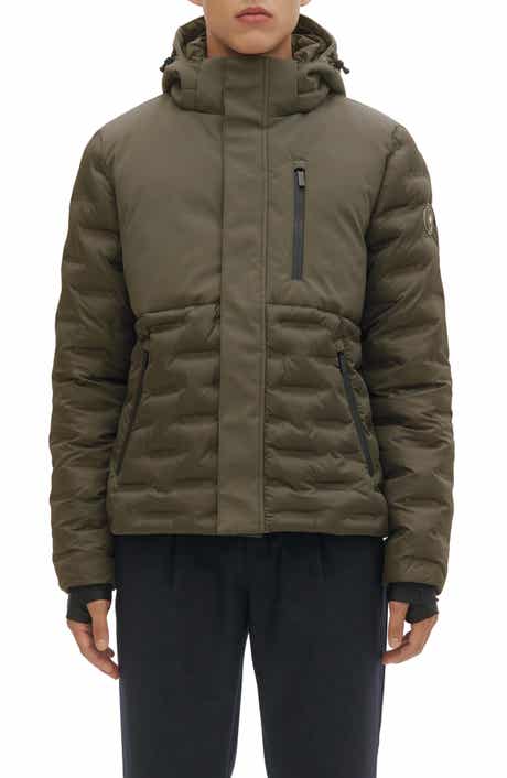Noize Dawson Mixed Media Hooded Puffer Jacket