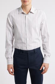 Paul Smith London Tailored Fit Stripe Cotton Dress Shirt